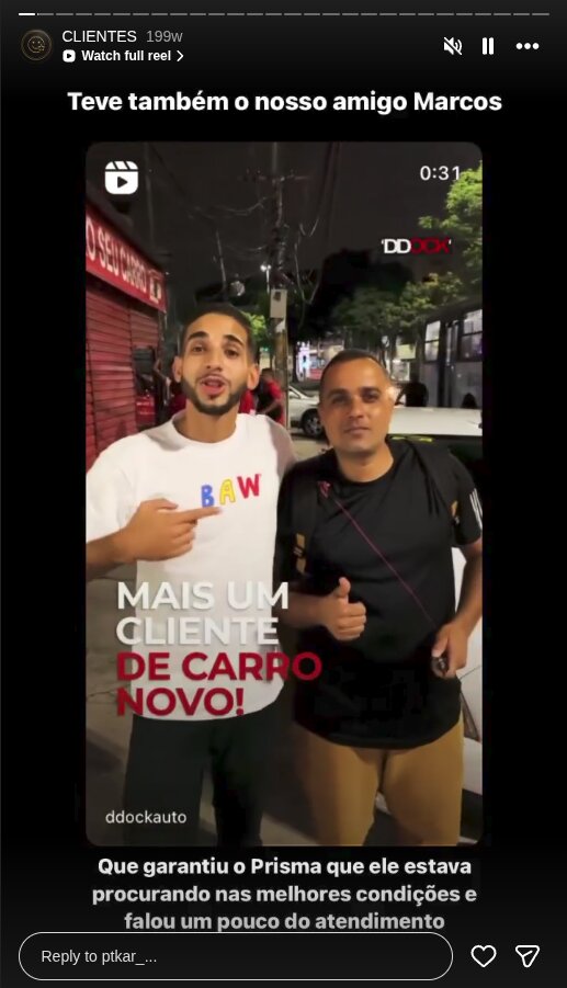 Depoimento de comprador satisfeito
